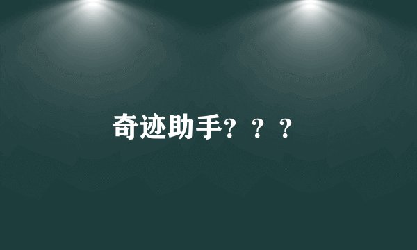奇迹助手???