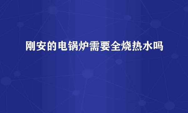 刚安的电锅炉需要全烧热水吗