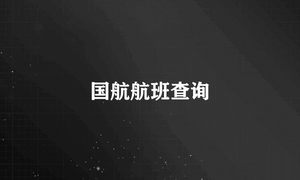 国航航班查询