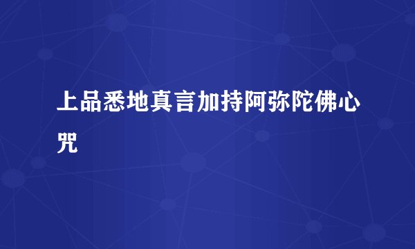 上品悉地真言加持阿弥陀佛心咒