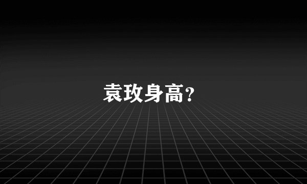 袁玫身高？