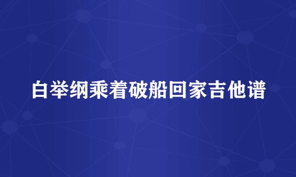 白举纲乘着破船回家吉他谱
