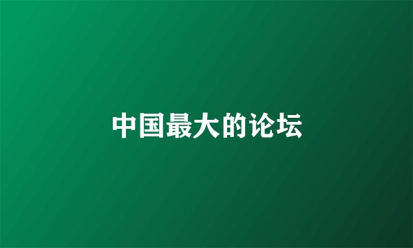 中国最大的论坛