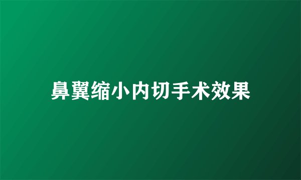 鼻翼缩小内切手术效果