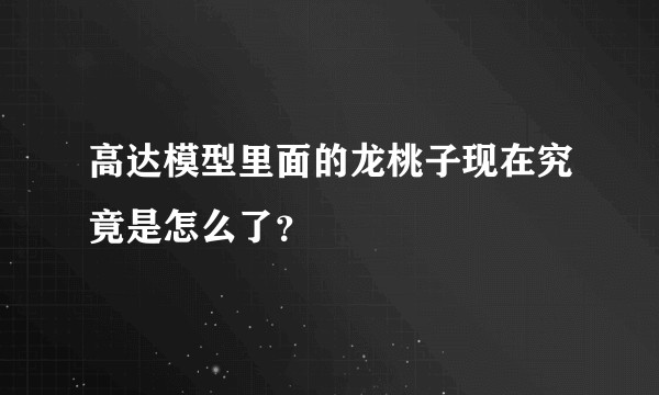 高达模型里面的龙桃子现在究竟是怎么了？