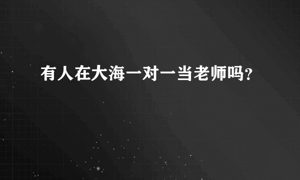 有人在大海一对一当老师吗？