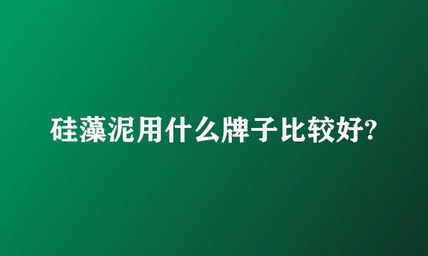 硅藻泥用什么牌子比较好?