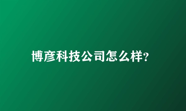 博彦科技公司怎么样？