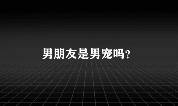 男朋友是男宠吗？