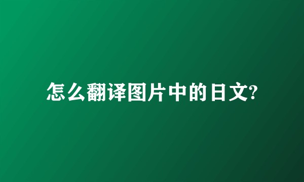 怎么翻译图片中的日文?