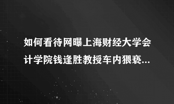如何看待网曝上海财经大学会计学院钱逢胜教授车内猥亵女学生?