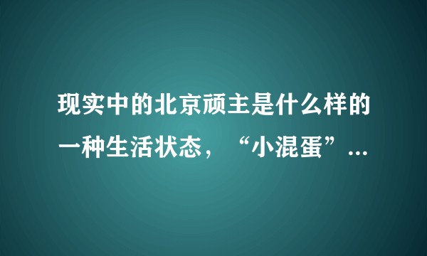 现实中的北京顽主是什么样的一种生活状态，“小混蛋”是否确有其人呢？