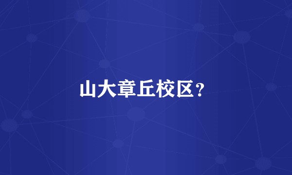 山大章丘校区？