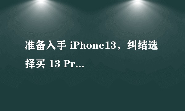 准备入手 iPhone13,纠结选择买 13 Pro Max 还是 13 Pro?