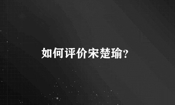 如何评价宋楚瑜?