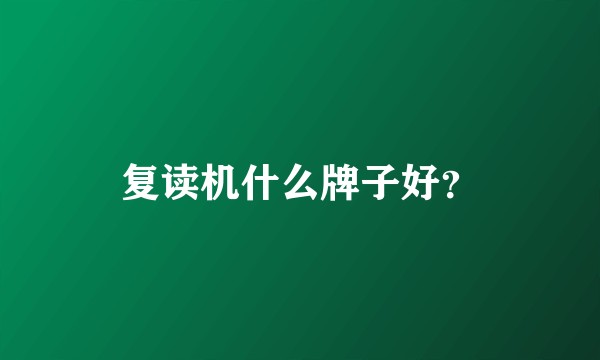 复读机什么牌子好？