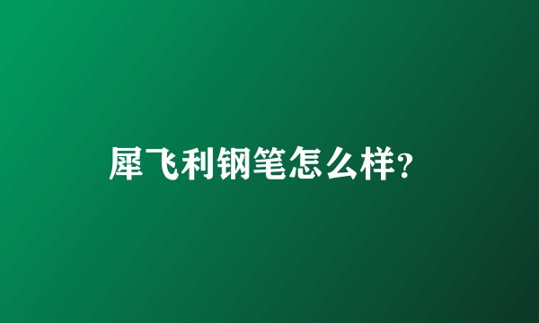 犀飞利钢笔怎么样？
