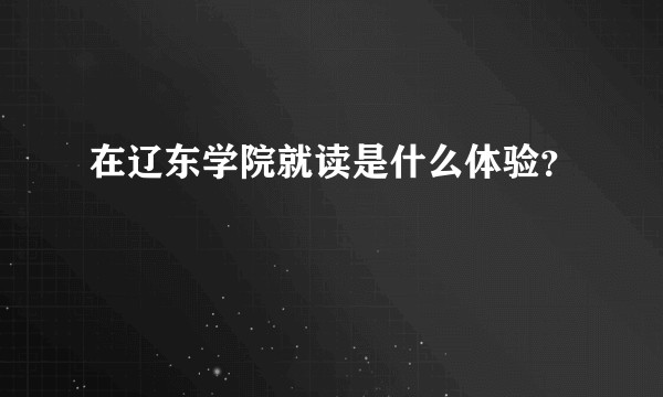 在辽东学院就读是什么体验？
