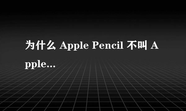 为什么 Apple Pencil 不叫 Apple Pen 呢?