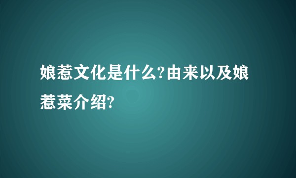 娘惹文化是什么?由来以及娘惹菜介绍?