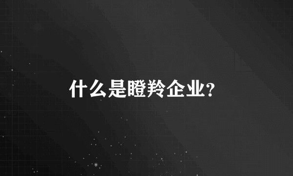 什么是瞪羚企业？
