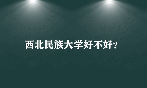 西北民族大学好不好？