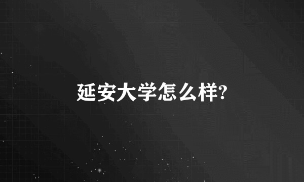 延安大学怎么样?