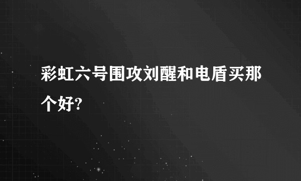 彩虹六号围攻刘醒和电盾买那个好?