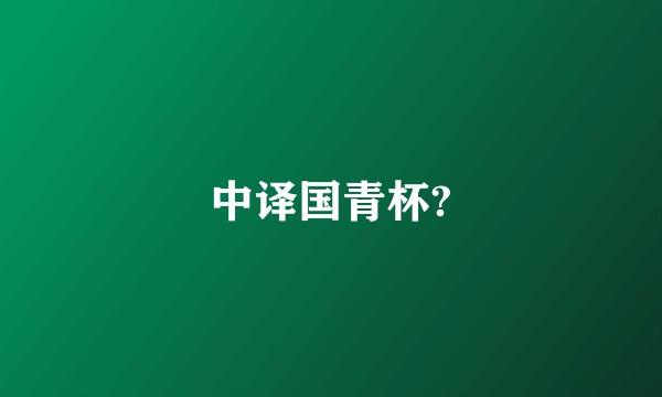 中译国青杯?