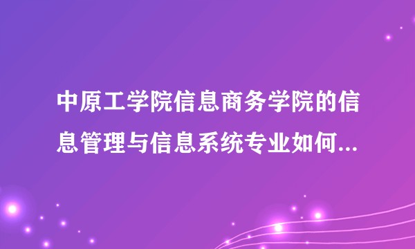 中原工学院信息商务学院的信息管理与信息系统专业如何?课程设置是怎样的?
