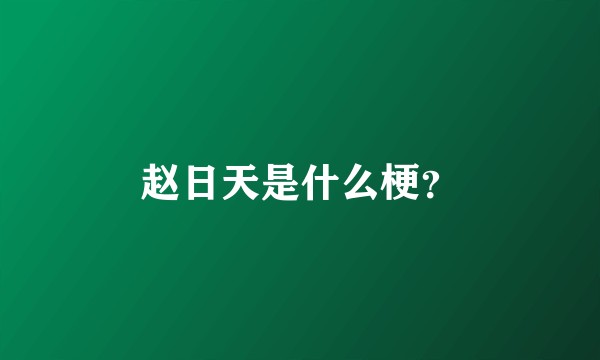 赵日天是什么梗?