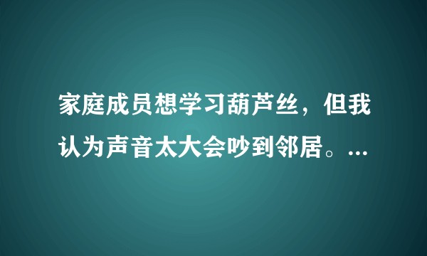 家庭成员想学习葫芦丝，但我认为声音太大会吵到邻居。有没有葫芦丝的消音器，最好有购买渠道和价位。？