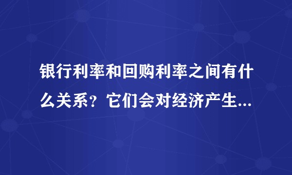 银行利率和回购利率之间有什么关系？它们会对经济产生什么影响？