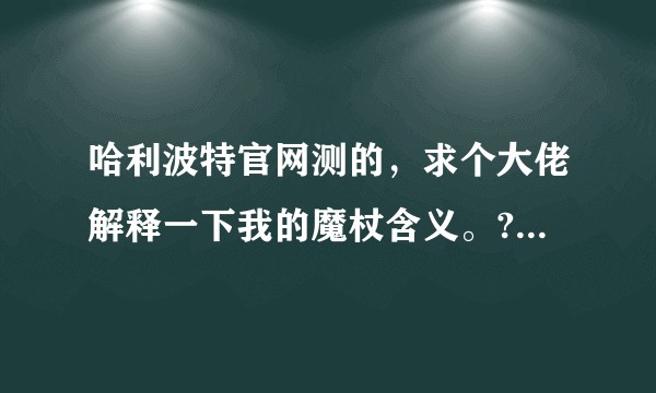 哈利波特官网测的,求个大佬解释一下我的魔杖含义。?谢谢!?