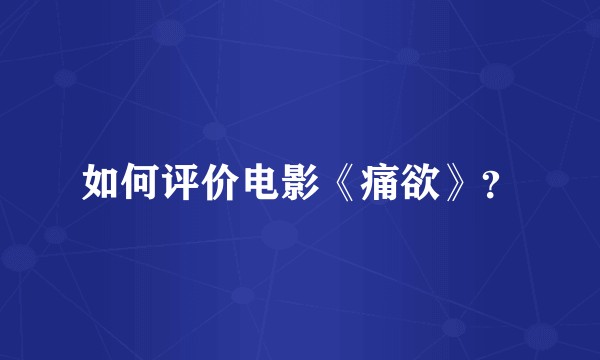 如何评价电影《痛欲》？