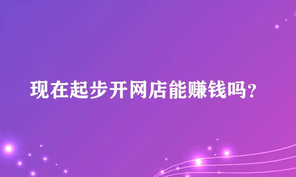现在起步开网店能赚钱吗？