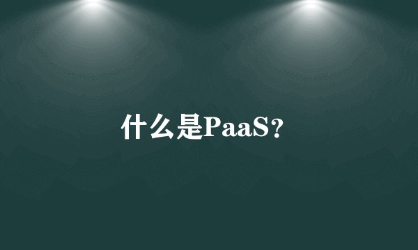 什么是PaaS？