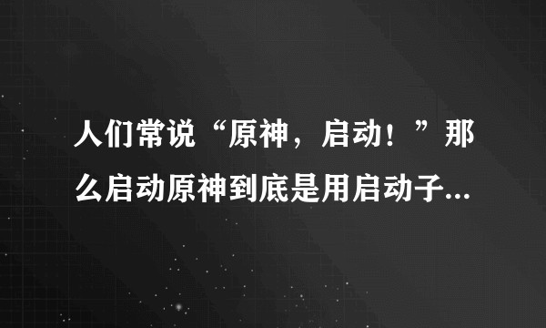 人们常说“原神，启动！”那么启动原神到底是用启动子（promoter）还是密码子（PWD）？
