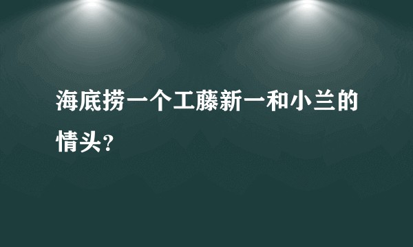 海底捞一个工藤新一和小兰的情头？