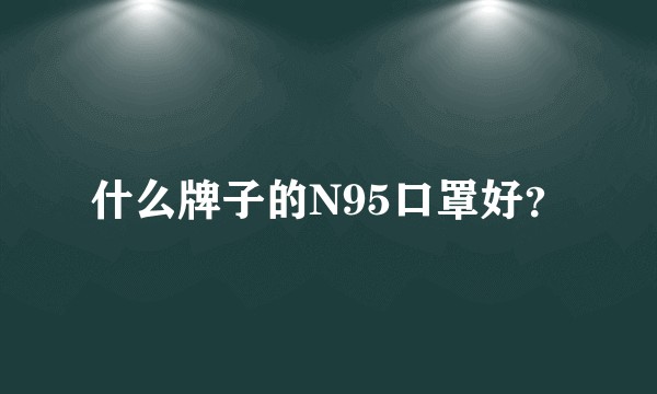 什么牌子的N95口罩好？