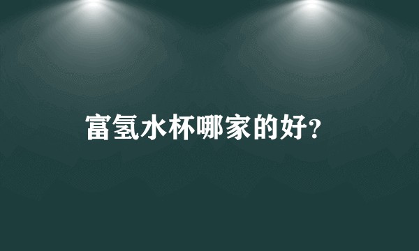 富氢水杯哪家的好？
